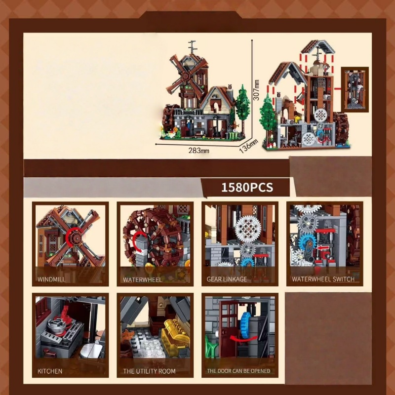 European Style Windmill Cottag - Interior Detailing Kit 评论和价格